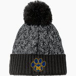 Mercy High School Tigers Online Store New Era Marled Knit Pom Beanie Front Thumbnail