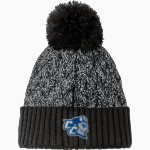 CCSU Blue Devils New Era Marled Knit Pom Beanie Front Thumbnail