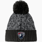 Milton Eagles <span class="pdp-name-mascot">Milton Eagles</span> New Era Marled Knit Pom Beanie Front Thumbnail