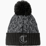 CISTERCIAN PREPARATORY SCHOOL HAWKS <span class="pdp-name-mascot">CISTERCIAN HAWKS</span> New Era Marled Knit Pom Beanie Front Thumbnail