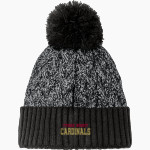 Otterbein University Cardinals New Era Marled Knit Pom Beanie Front Thumbnail