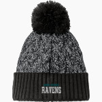 AUBURN RIVERSIDE HIGH SCHOOL RAVENS <span class="pdp-name-mascot">AUBURN RIVERSIDE RAVENS</span> New Era Marled Knit Pom Beanie Front Thumbnail