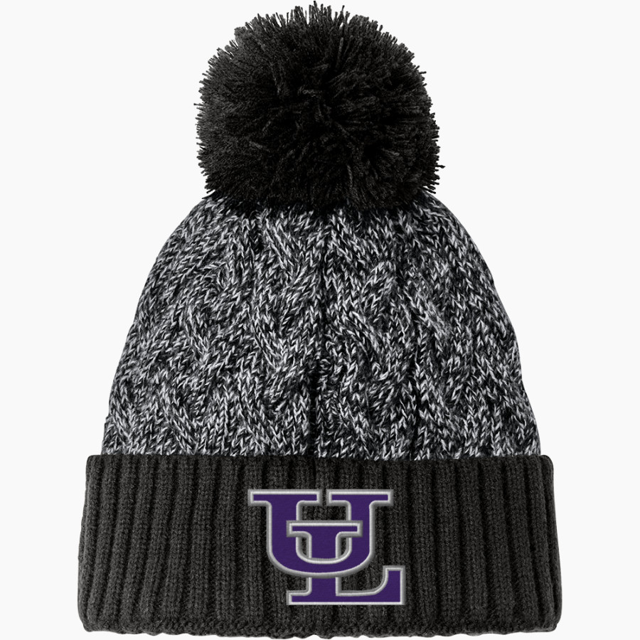 UPSON-LEE High School Knights New Era Marled Knit Pom Beanie