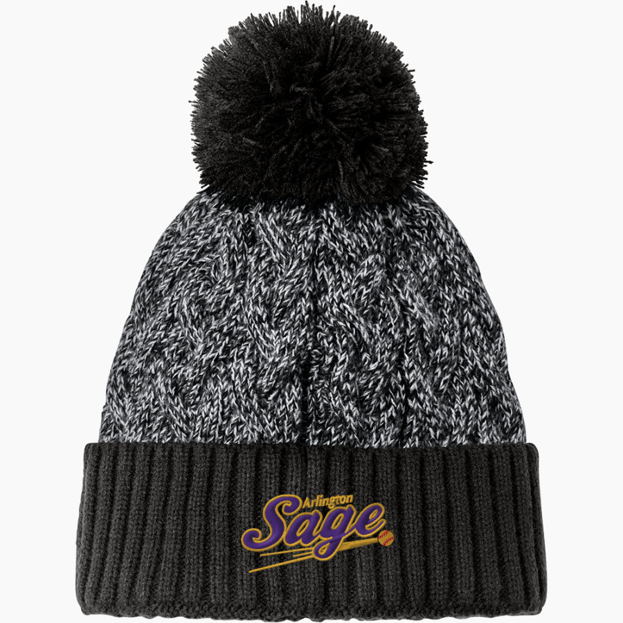 ARLINGTON SAGE ARLINGTON SAGE <span class="pdp-name-mascot">ARLINGTON SAGE</span> New Era Marled Knit Pom Beanie
