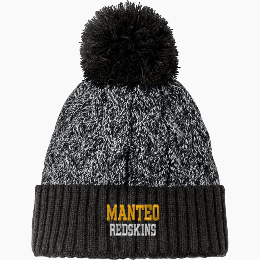 Manteo Redskins <span class="pdp-name-mascot">Manteo Redskins</span> New Era Marled Knit Pom Beanie