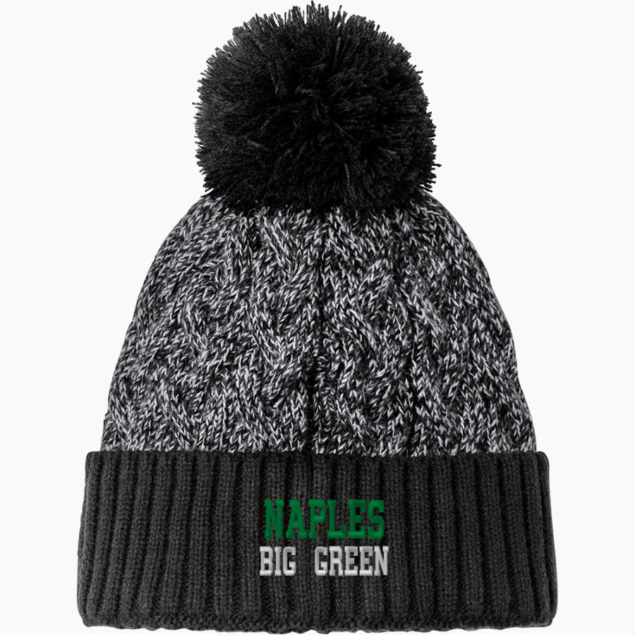 Naples Big Green <span class="pdp-name-mascot">Naples Big Green</span> New Era Marled Knit Pom Beanie