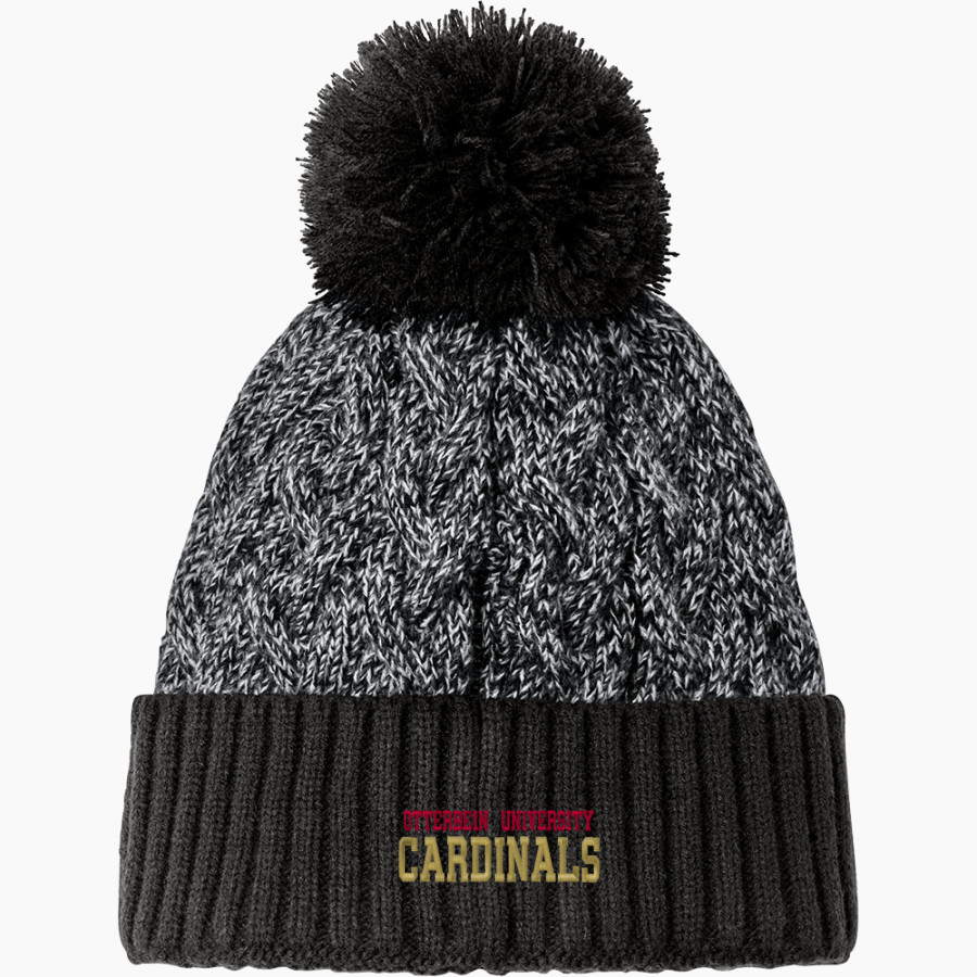 Otterbein University Cardinals New Era Marled Knit Pom Beanie