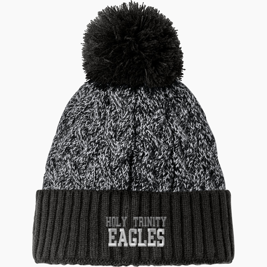 Holy Trinity Catholic Eagles New Era Marled Knit Pom Beanie