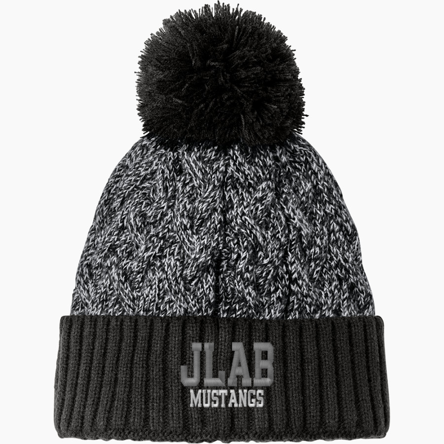 JONES LEADERSHIP ACADEMY Mustangs <span class="pdp-name-mascot">Jones Leadership Academy Mustangs</span> New Era Marled Knit Pom Beanie