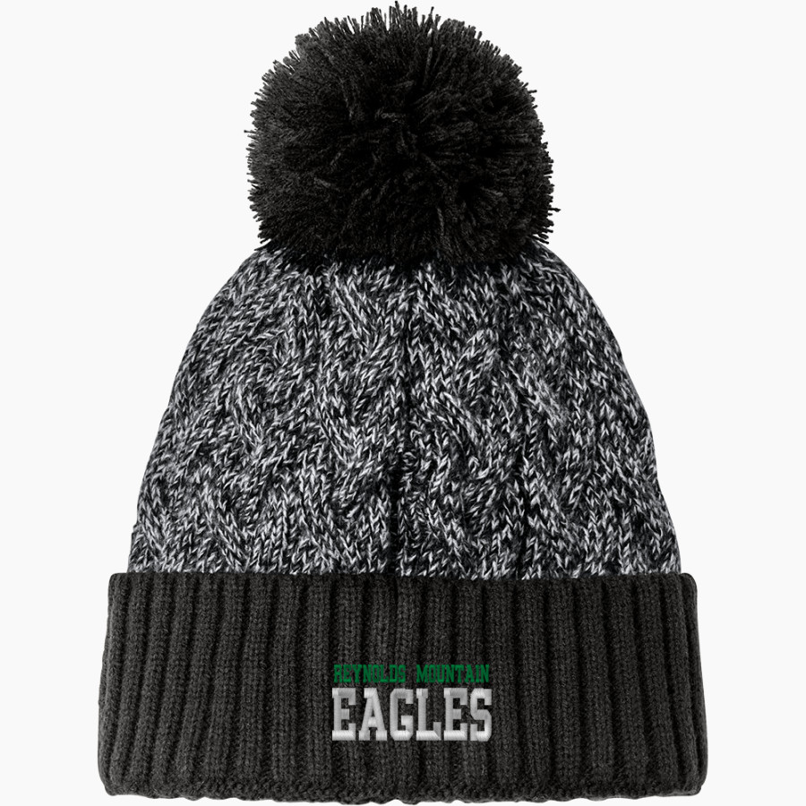 Reynolds Mountain Eagles New Era Marled Knit Pom Beanie
