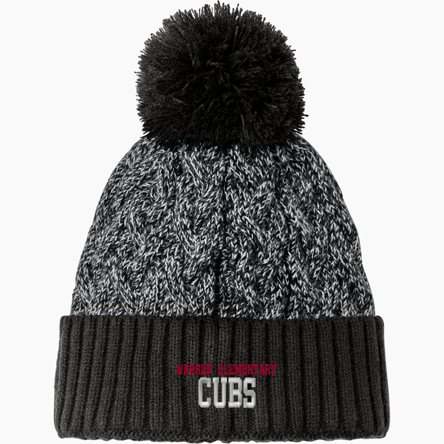 Warren Elementary Cubs <span class="pdp-name-mascot">Warren Elementary School Cubs</span> New Era Marled Knit Pom Beanie