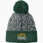 LATTA HIGH SCHOOL VIKINGS New Era Marled Knit Pom Beanie Front Thumbnail