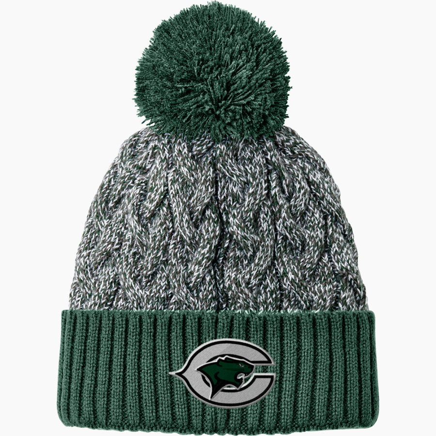JOHN B CONNALLY HIGH SCHOOL COUGARS <span class="pdp-name-mascot">JOHN B CONNALLY COUGARS</span> New Era Marled Knit Pom Beanie