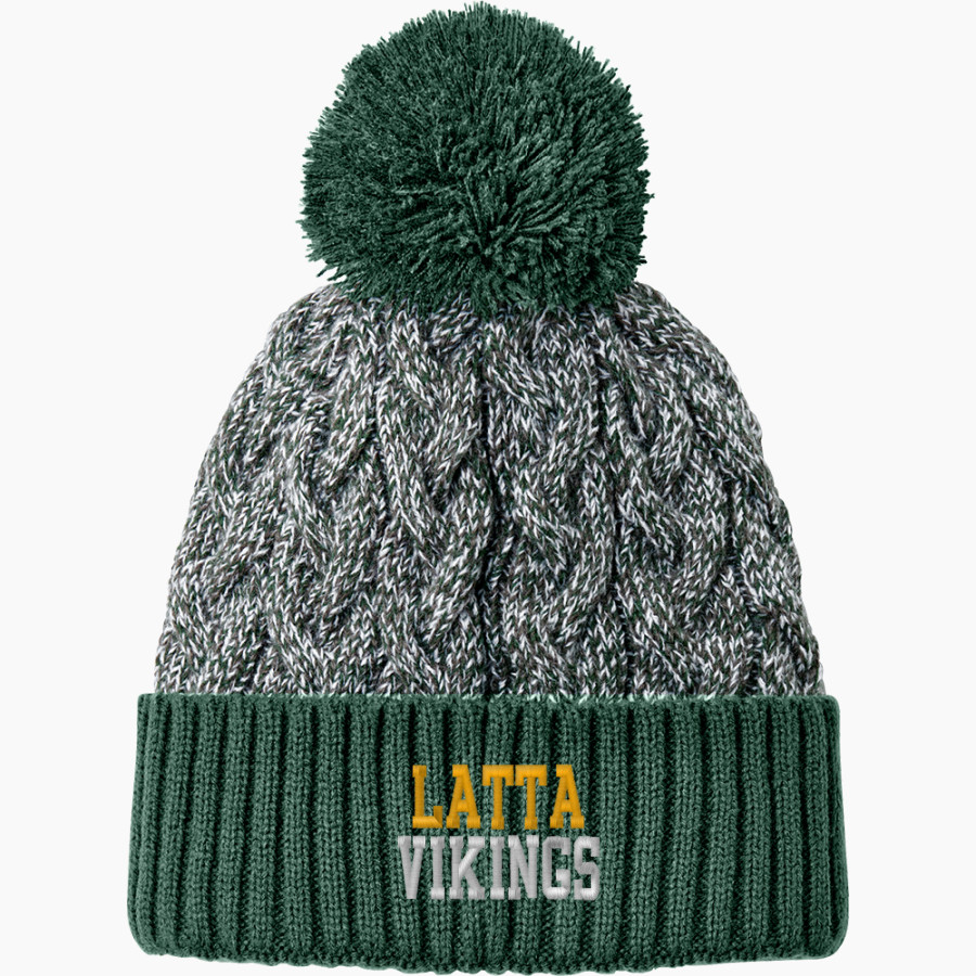 LATTA HIGH SCHOOL VIKINGS New Era Marled Knit Pom Beanie
