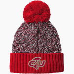 Calvary University Warriors New Era Marled Knit Pom Beanie Front Thumbnail