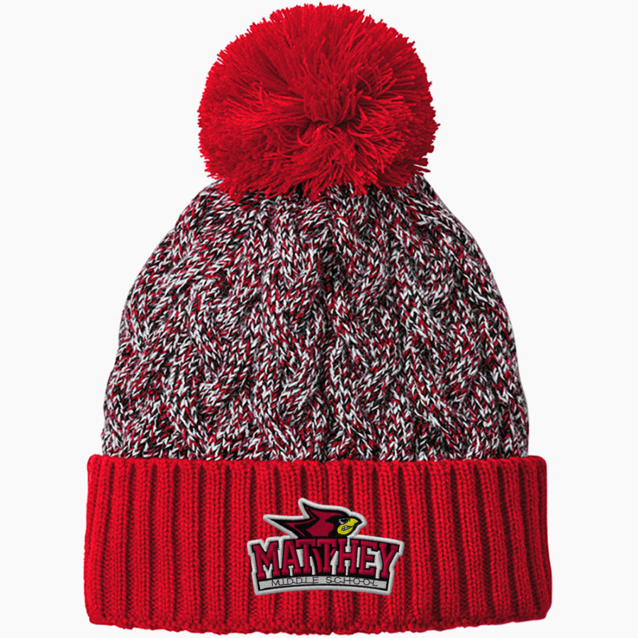 Julius L Matthey Cardinals <span class="pdp-name-mascot">Julius L Matthey Cardinals</span> New Era Marled Knit Pom Beanie
