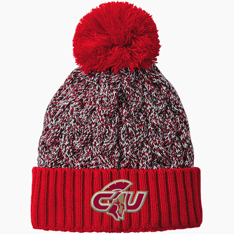 Calvary University Warriors New Era Marled Knit Pom Beanie