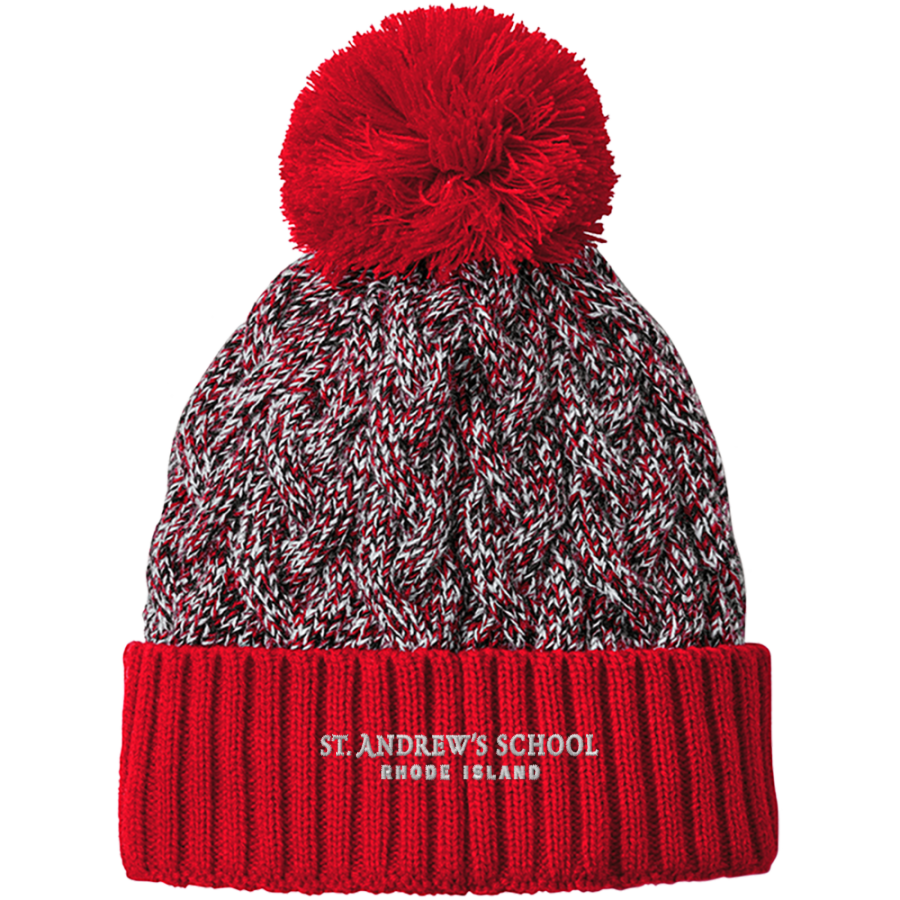 ST. ANDREW'S SCHOOL SAINTS <span class="pdp-name-mascot">ST. ANDREW'S SAINTS</span> New Era Marled Knit Pom Beanie