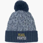 PEARL HIGH SCHOOL PIRATES <span class="pdp-name-mascot">PEARL PIRATES</span> New Era Marled Knit Pom Beanie Front Thumbnail