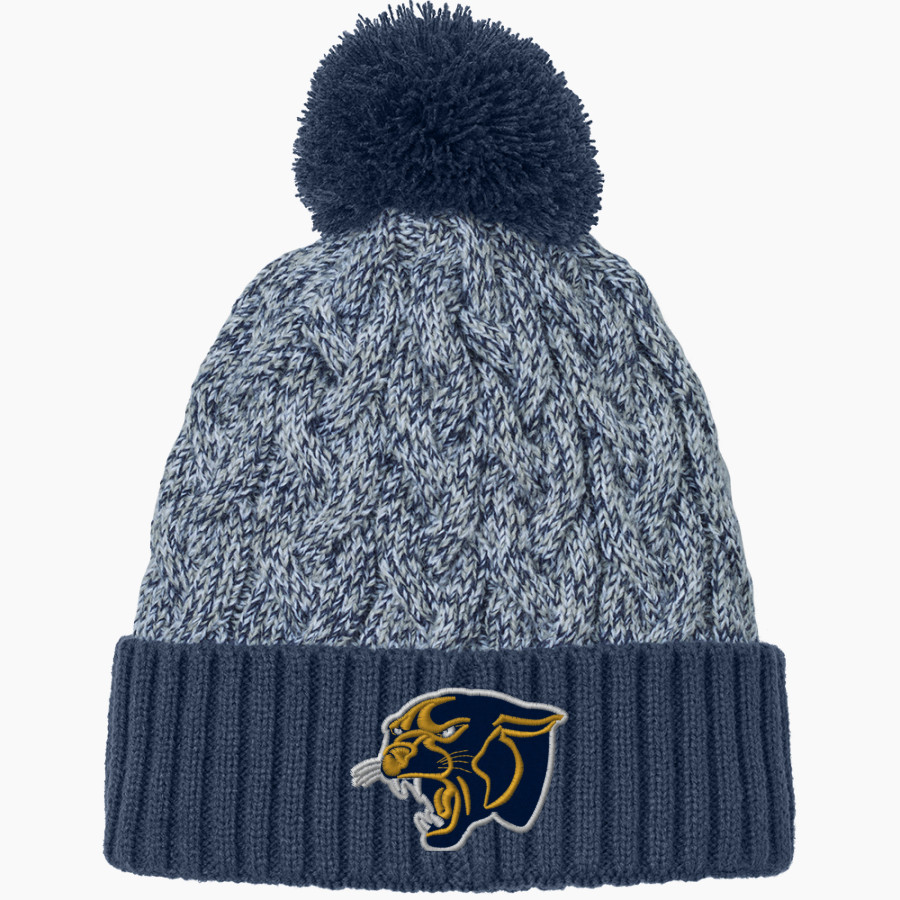 MURPHY HIGH SCHOOL PANTHERS New Era Marled Knit Pom Beanie
