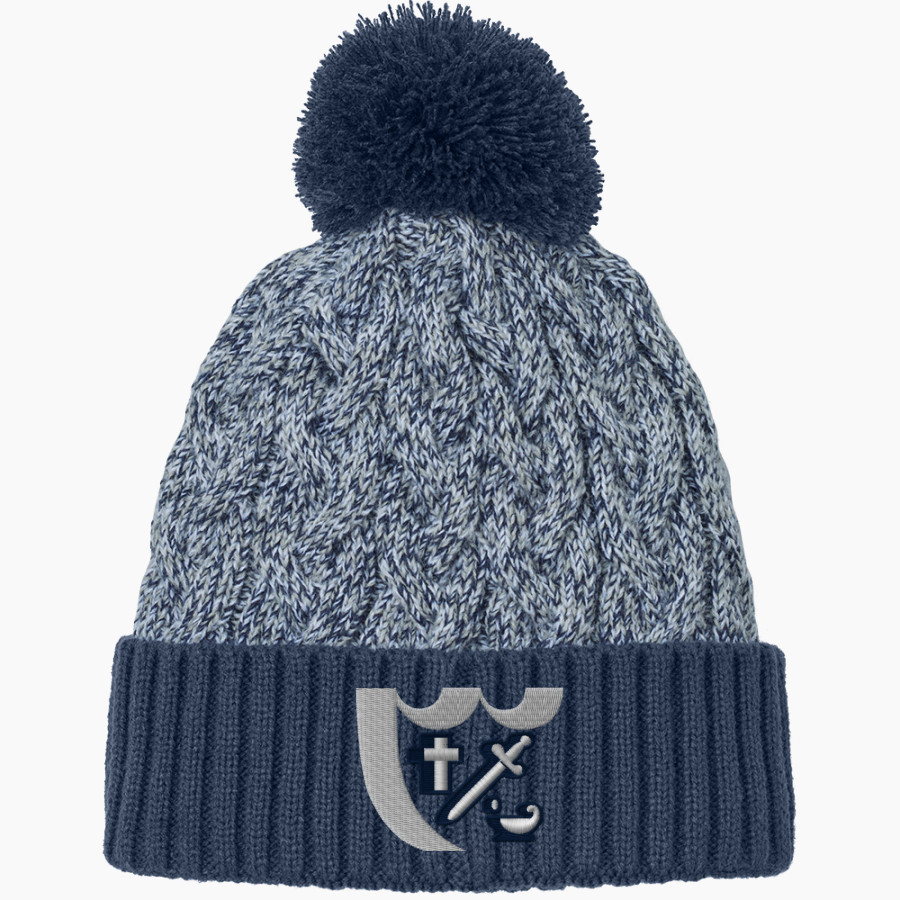 Breck Mustangs <span class="pdp-name-mascot">Breck School Mustangs</span> New Era Marled Knit Pom Beanie