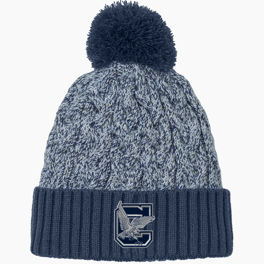 CLOVER HIGH SCHOOL BLUE EAGLES <span class="pdp-name-mascot">CLOVER BLUE EAGLES</span> New Era Marled Knit Pom Beanie