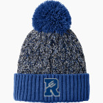 READING SENIOR HIGH SCHOOL BLUE DEVILS <span class="pdp-name-mascot">READING BLUE DEVILS</span> New Era Marled Knit Pom Beanie Front Thumbnail
