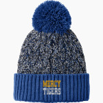 Mercy High School Tigers Online Store <span class="pdp-name-mascot">Mercy Tigers</span> New Era Marled Knit Pom Beanie Front Thumbnail