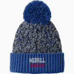 Merrill Bluejays <span class="pdp-name-mascot">Merrill Bluejays</span> New Era Marled Knit Pom Beanie Front Thumbnail