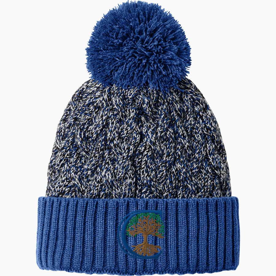 BACON ACADEMY BOBCATS New Era Marled Knit Pom Beanie