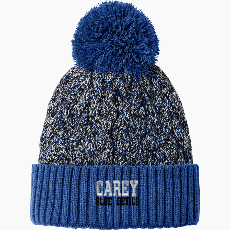 CAREY HIGH SCHOOL BLUE DEVILS <span class="pdp-name-mascot">CAREY BLUE DEVILS</span> New Era Marled Knit Pom Beanie