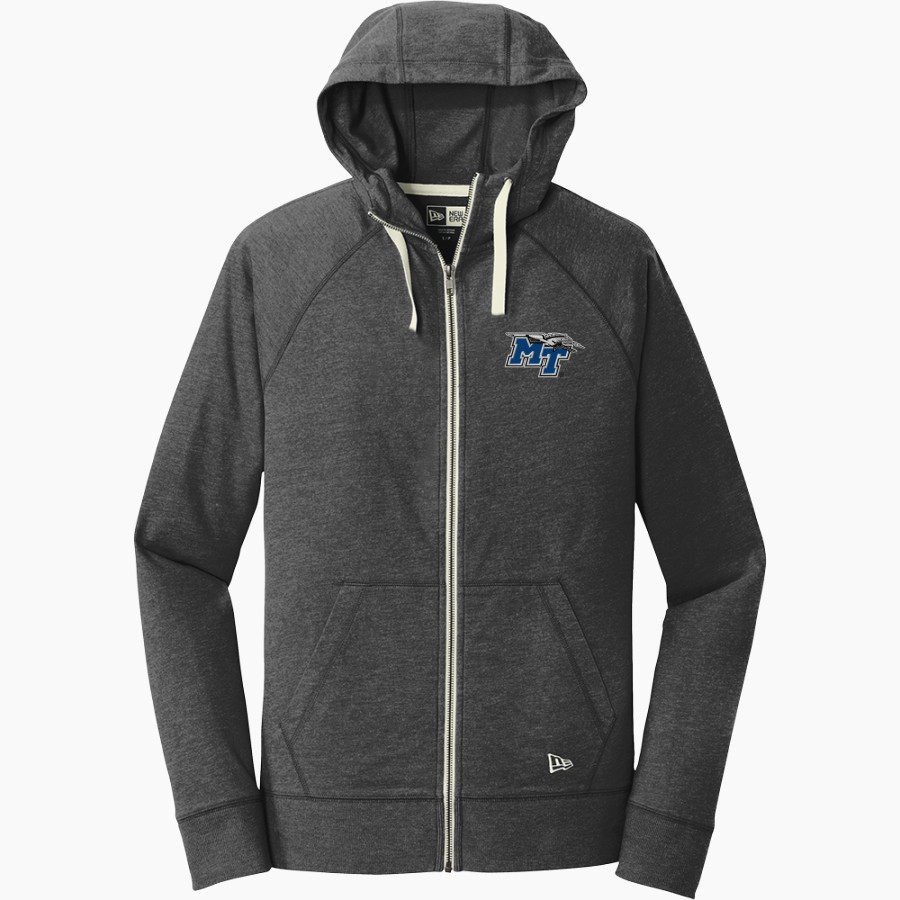 MTSU Blue Raiders New Era Men's Sueded Cotton Blend Full-Zip Hoodie