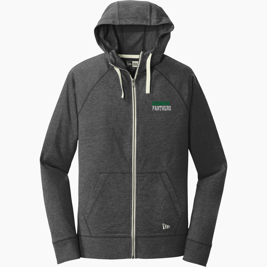 Greenbrier Panthers New Era Men's Sueded Cotton Blend Full-Zip Hoodie