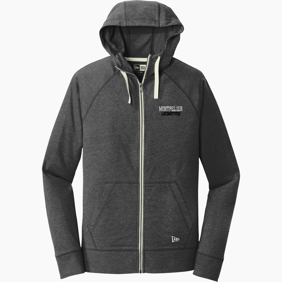 MONTPELIER HIGH SCHOOL LOCOMOTIVES <span class="pdp-name-mascot">MONTPELIER LOCOMOTIVES</span> New Era Men's Sueded Cotton Blend Full-Zip Hoodie