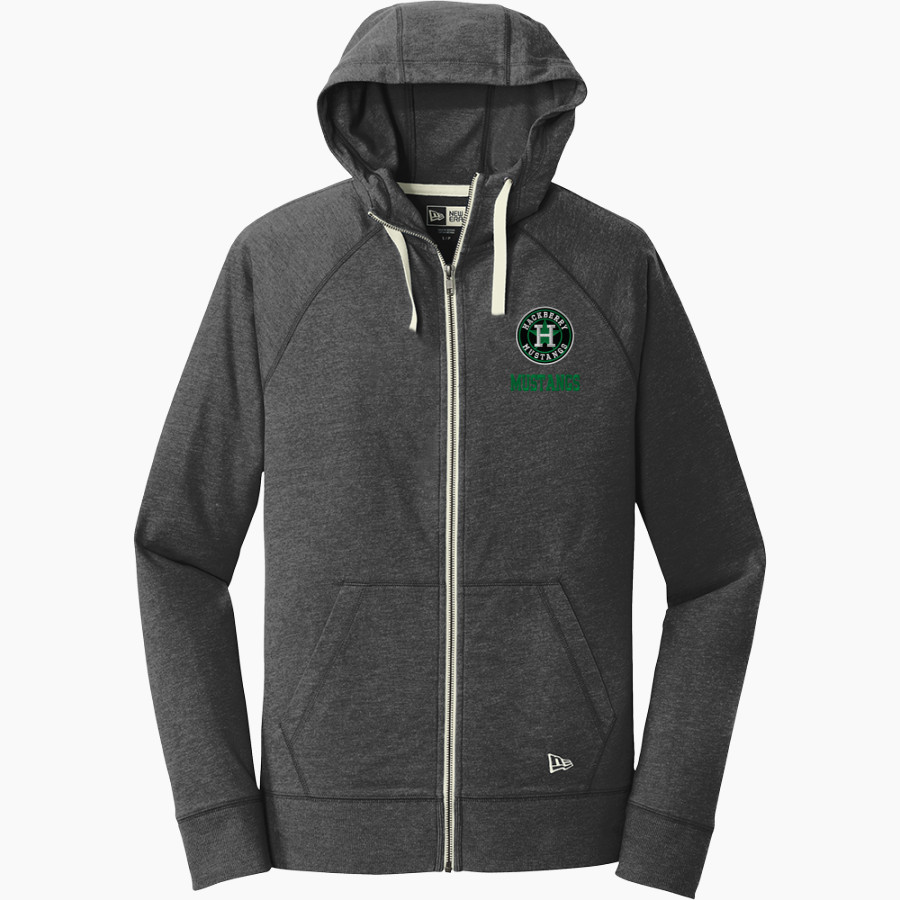 Hackberry Mustangs <span class="pdp-name-mascot">Hackberry Mustangs</span> New Era Men's Sueded Cotton Blend Full-Zip Hoodie