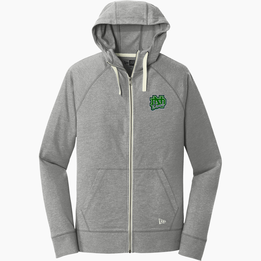 Notre Dame College Prep The Official Online Store <span class="pdp-name-mascot">Notre Dame Dons</span> New Era Men's Sueded Cotton Blend Full-Zip Hoodie