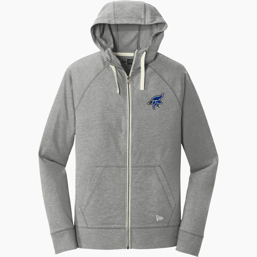Junction City Blue Jays New Era Men's Sueded Cotton Blend Full-Zip Hoodie