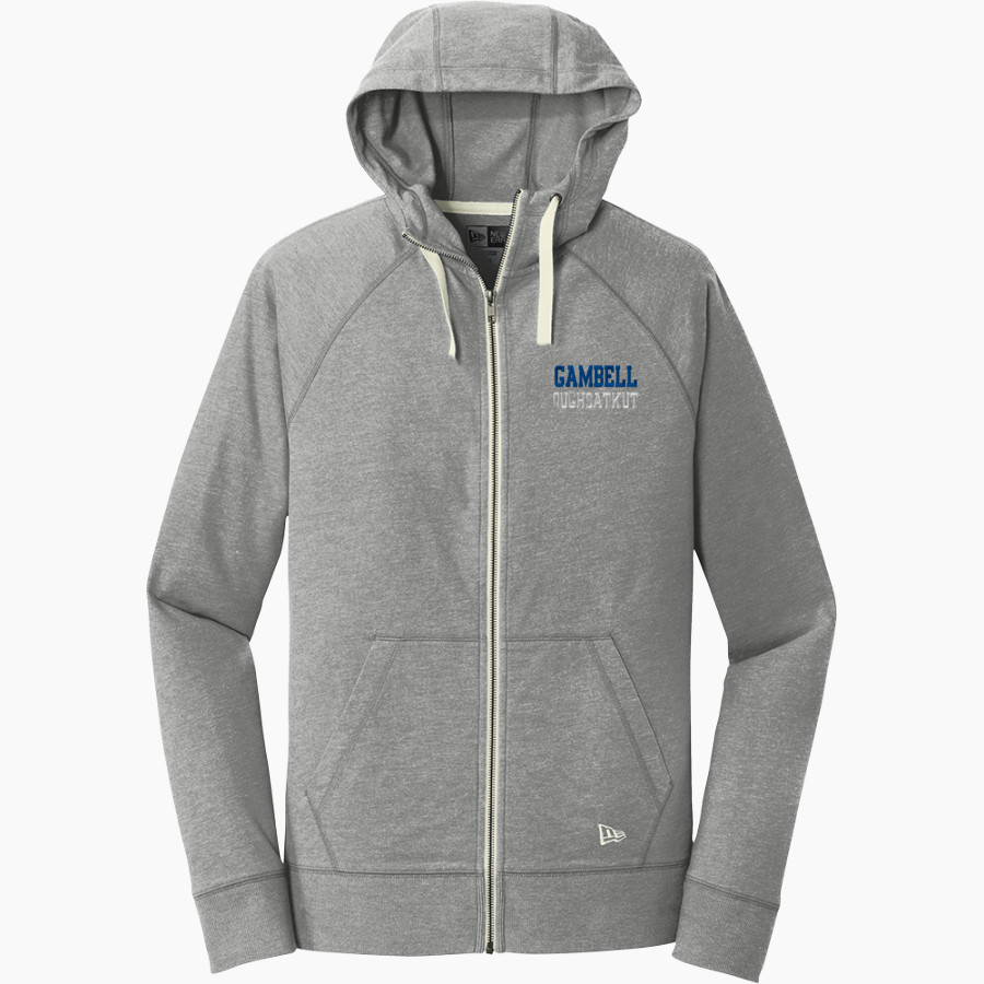 Gambell Qughsatkut <span class="pdp-name-mascot">Gambell School Qughsatkut</span> New Era Men's Sueded Cotton Blend Full-Zip Hoodie