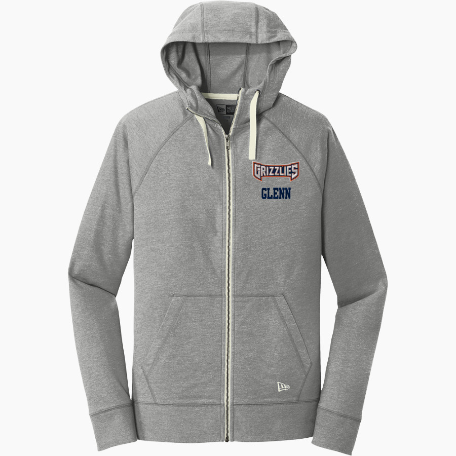 Glenn Grizzlies <span class="pdp-name-mascot">Tom Glenn Grizzlies</span> New Era Men's Sueded Cotton Blend Full-Zip Hoodie