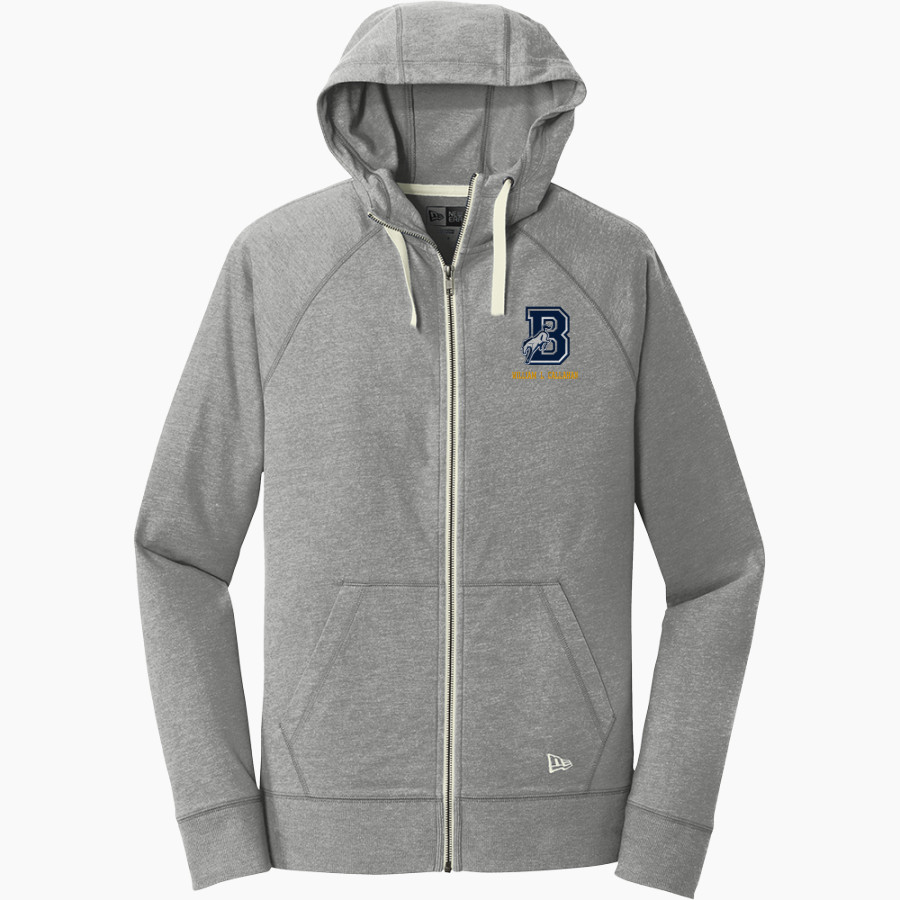 William L Callahan Broncos New Era Men's Sueded Cotton Blend Full-Zip Hoodie
