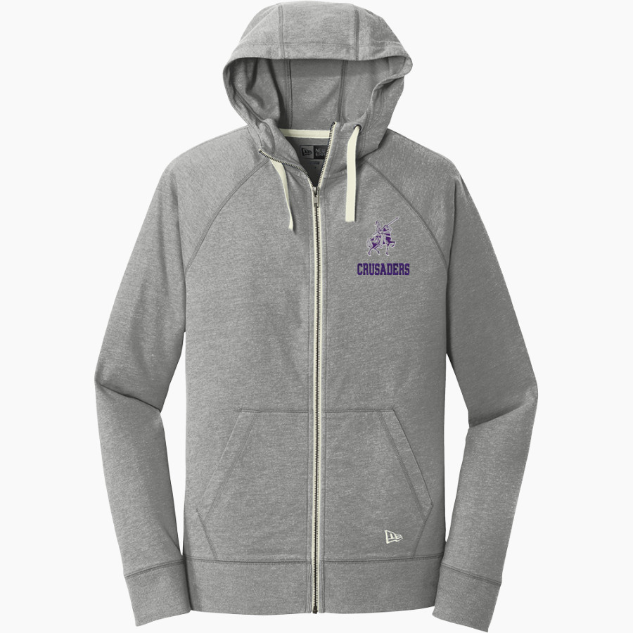 East Granby Crusaders New Era Men's Sueded Cotton Blend Full-Zip Hoodie