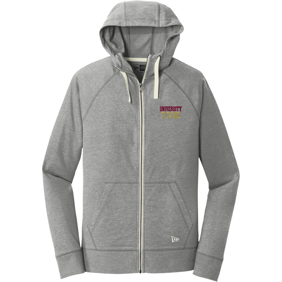 UNIVERSITY HIGH SCHOOL TITANS <span class="pdp-name-mascot">UNIVERSITY TITANS</span> New Era Men's Sueded Cotton Blend Full-Zip Hoodie