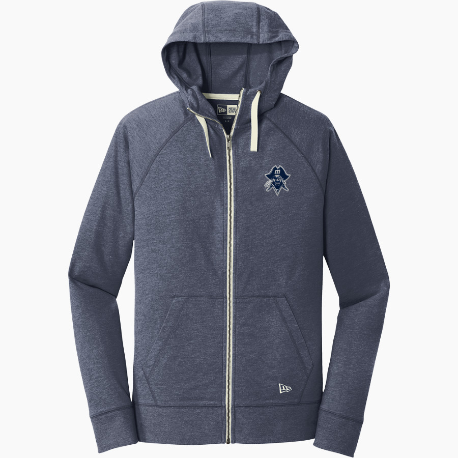 Modesto Junior College Pirates New Era Men's Sueded Cotton Blend Full-Zip Hoodie