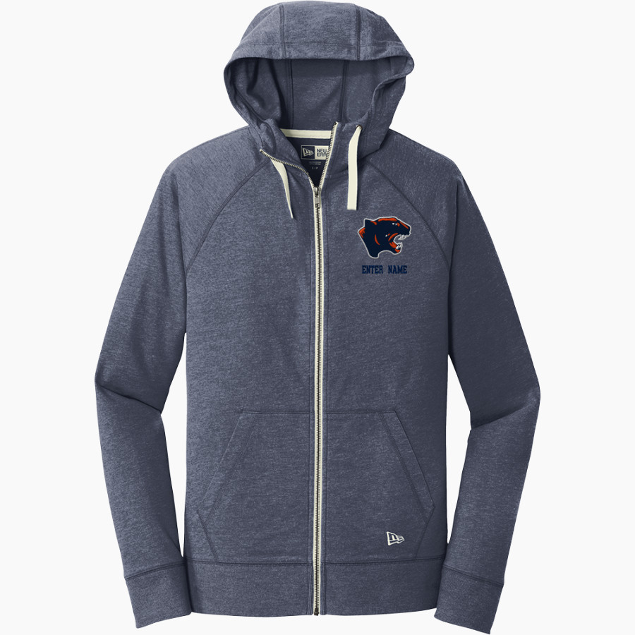 Oswego Panthers <span class="pdp-name-mascot">Oswego Panthers</span> New Era Men's Sueded Cotton Blend Full-Zip Hoodie