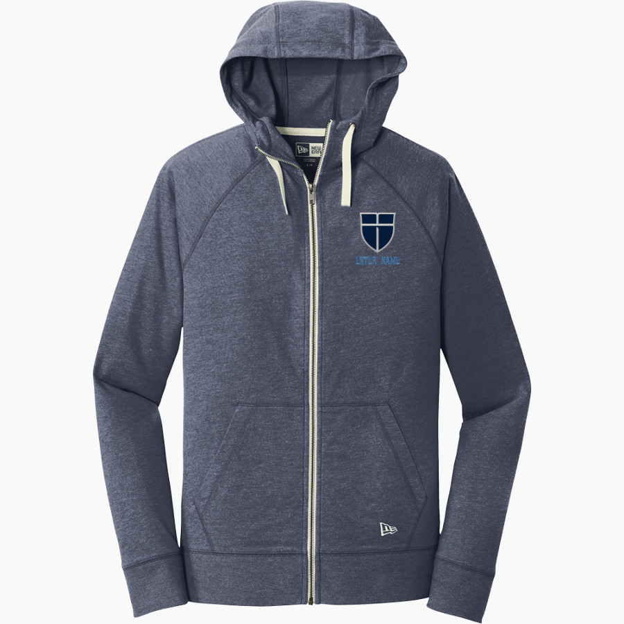 Spartans <span class="pdp-name-mascot">St. Pauls Episcopal Day School Spartans</span> New Era Men's Sueded Cotton Blend Full-Zip Hoodie