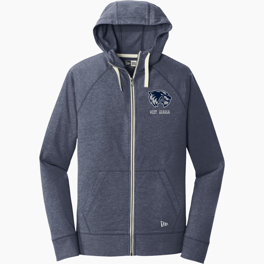 WEST GEAUGA HIGH SCHOOL WOLVERINES ONLINE STORE <span class="pdp-name-mascot">WEST GEAUGA WOLVERINES</span> New Era Men's Sueded Cotton Blend Full-Zip Hoodie