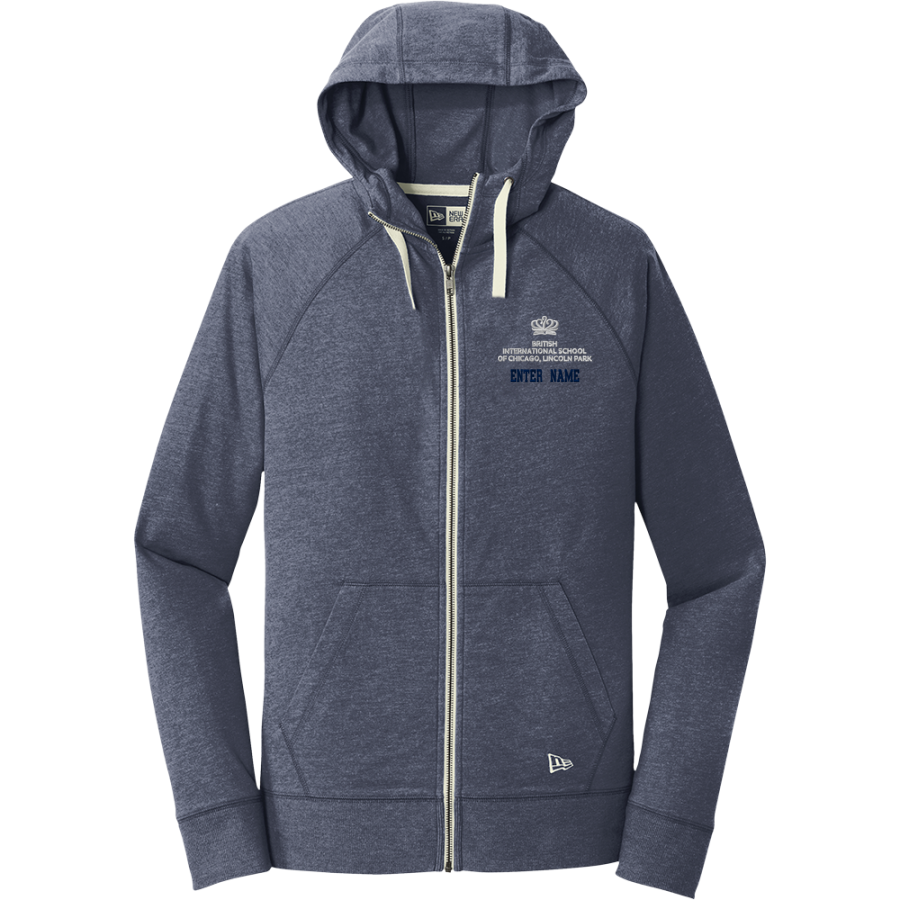 BIS Bulldogs <span class="pdp-name-mascot">British International School of Chicago Bulldogs</span> New Era Men's Sueded Cotton Blend Full-Zip Hoodie