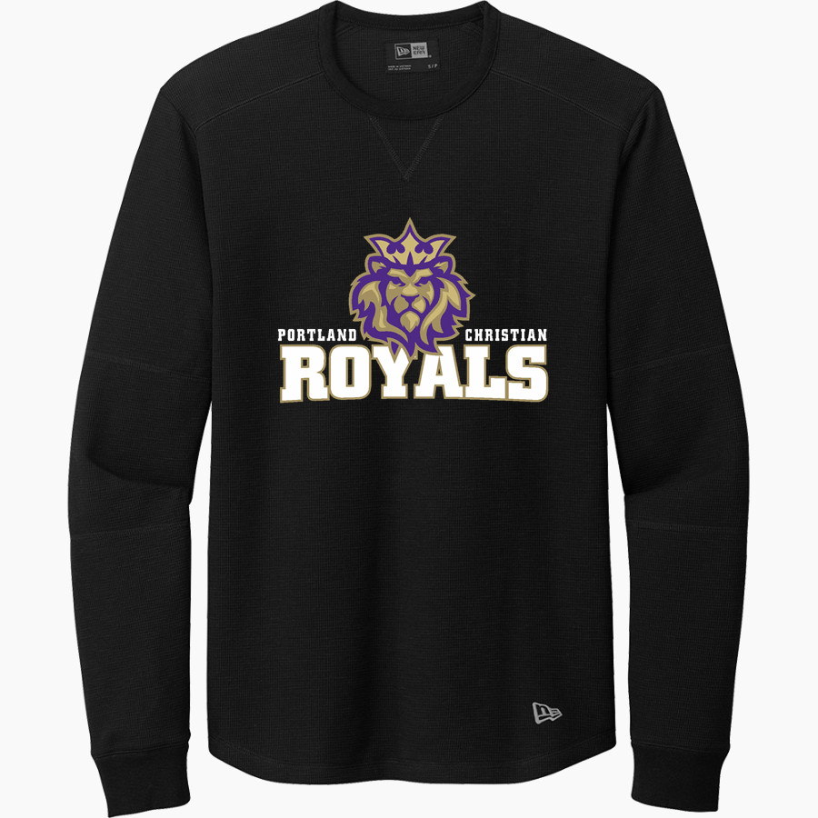 PORTLAND CHRISTIAN HIGH SCHOOL ROYALS New Era Thermal Long Sleeve Tee