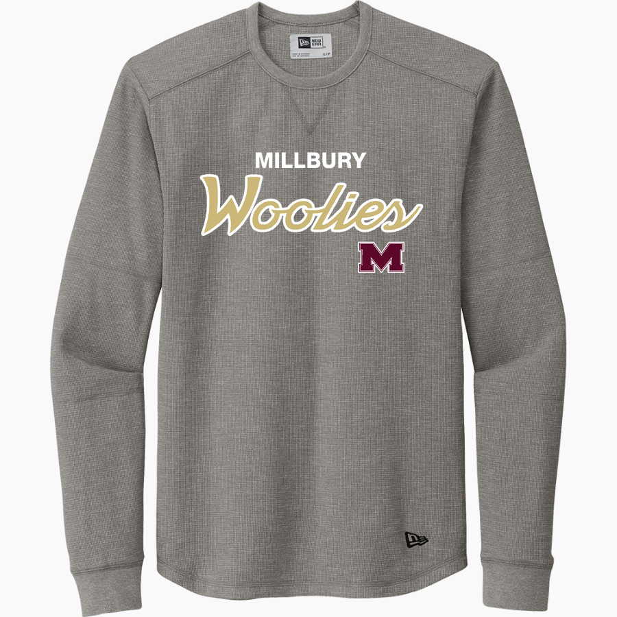 MILLBURY SR HIGH SCHOOL WOOLIES New Era Thermal Long Sleeve Tee