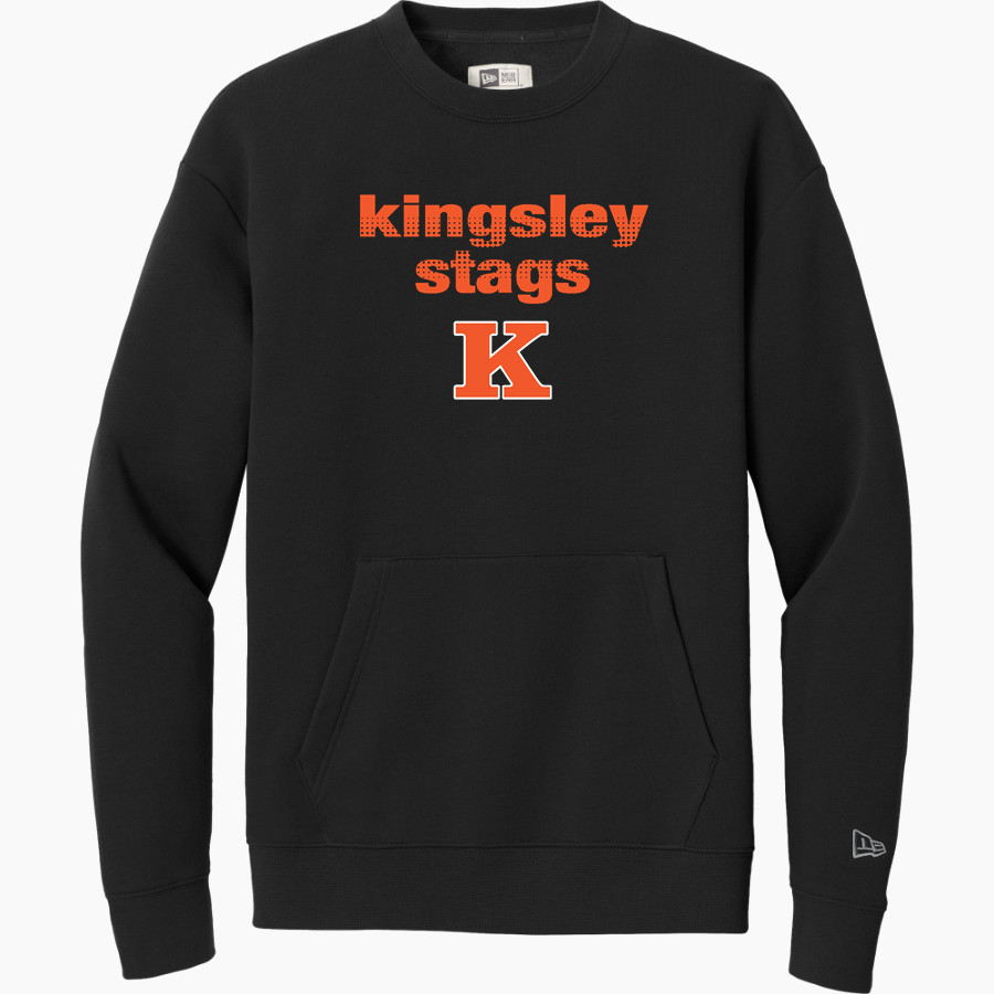 KINGSLEY HIGH SCHOOL STAGS <span class="pdp-name-mascot">KINGSLEY AREA STAGS</span> New Era Men's Heritage Fleece Pocket Crew